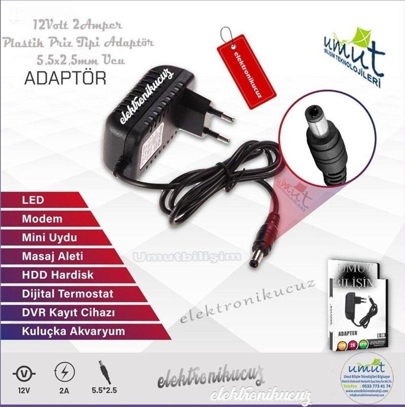 UCM _ 12 Volt 2 Amper 12v 2a Dvr Kamera Kayıt Cihaz Adapter Dvr Camera Adapter Power Smps