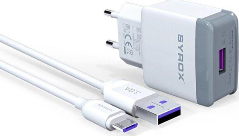  General Mobile Discovery 2 Plus Uyumlu Mikro Usb Girişli 3.0 Amper Başlık+Kablo Şarj Cihazı-Q30