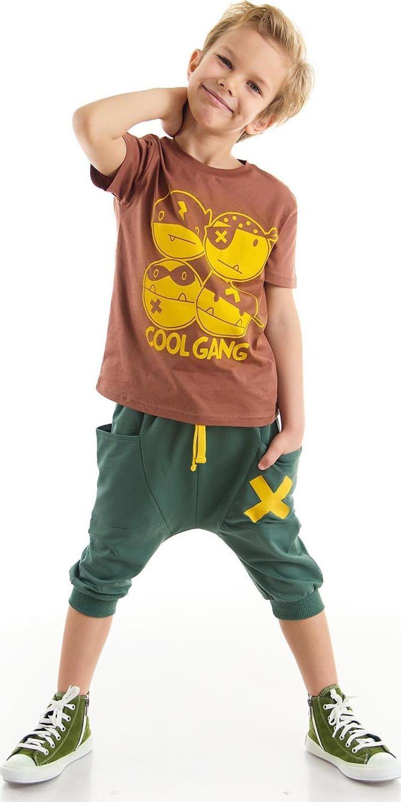 Cool Gang Erkek Çocuk T-shirt Kapri Şort Takım