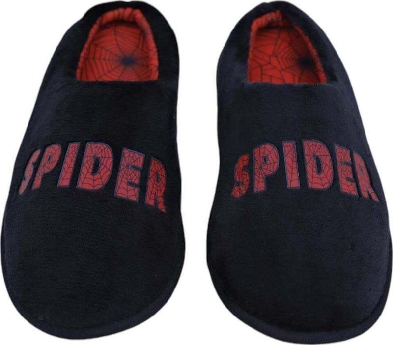 Spıderman- T- Spider Yazılı Siyah Erkek Ev Terliği