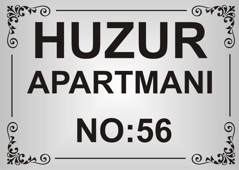 Apartman İsim Tabelası Aliminyum Aynalı Gümüş Metal Levha