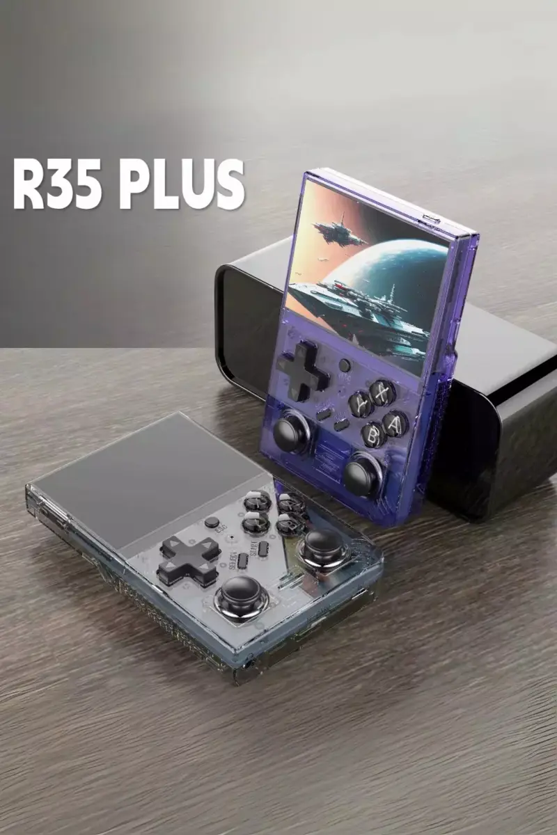 R35S 3.5 inç IPS Ekran Retro Handheld Video Oyunu Konsolu Mini Video Oynatıcı +20000 Oyun