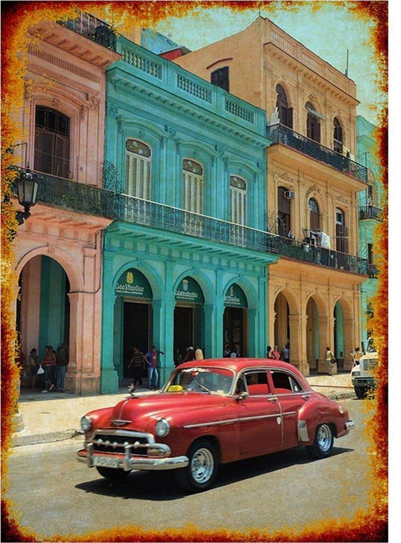 Küba Havana Art Mdf Poster