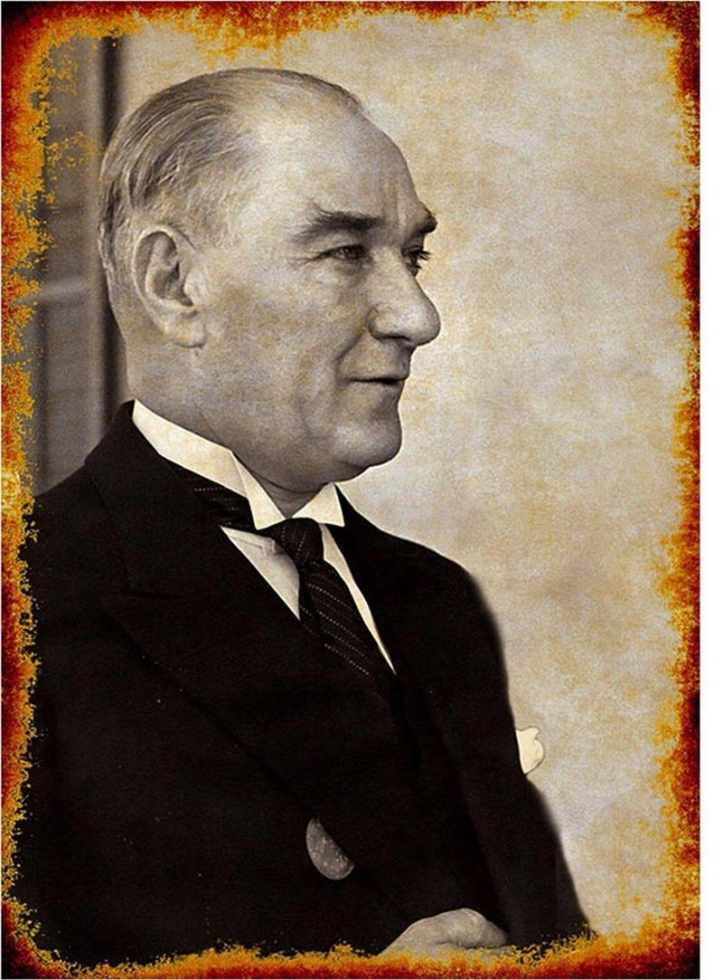 Mustafa Kemal Atatürk Art Mdf Poster 50Cm X 70Cm