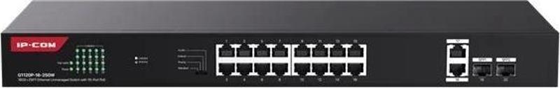 G1120p-16-250w 16 Port Gıgabıt+2xgb Rj45/sfp Uplınk 230w Poe Rackmount Swıtch