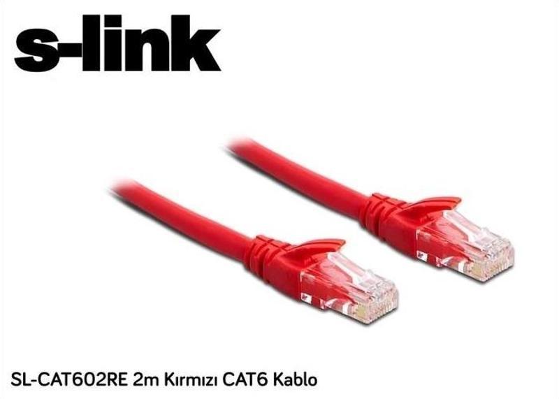 S-lınk Sl-cat602re, Cat6, Patch, 2mt, Kablo (kırmızı)