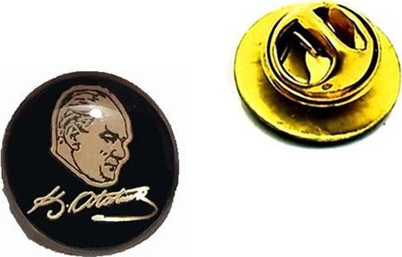 Atatürk Profil imzalı Yaka Rozeti (10'Adet) 