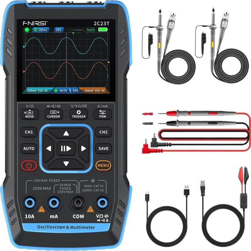 FNIRSI 2C23T El Tipi Dijital Osiloskop - Multimetre - Sinyal Jeneratörü 3 in 1