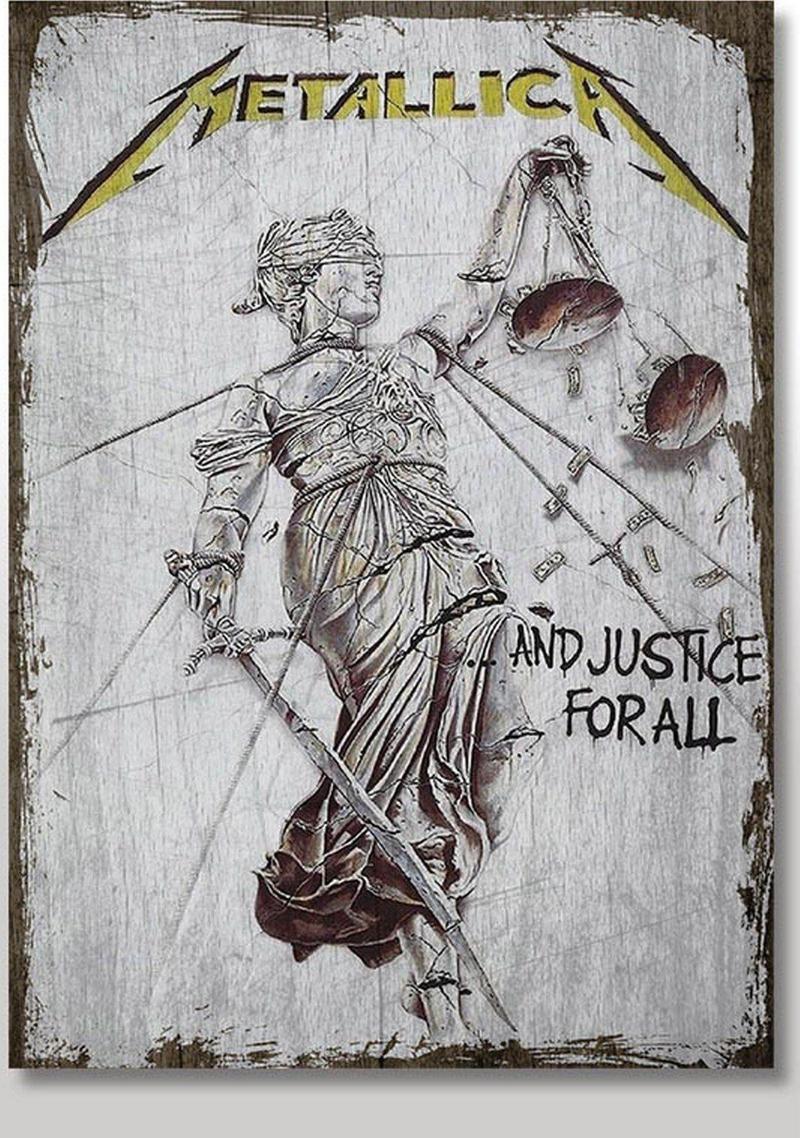 Ahşap Tablo Metallica And Justice For All Afiş