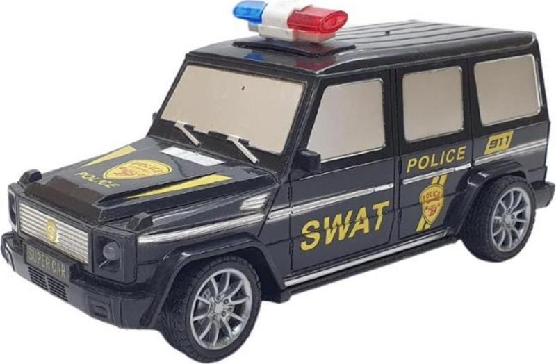 Uzaktan Kumandalı Mercedes Polis Jeep 1:20 Ölçek 18 Cm Siyah - 13578-887