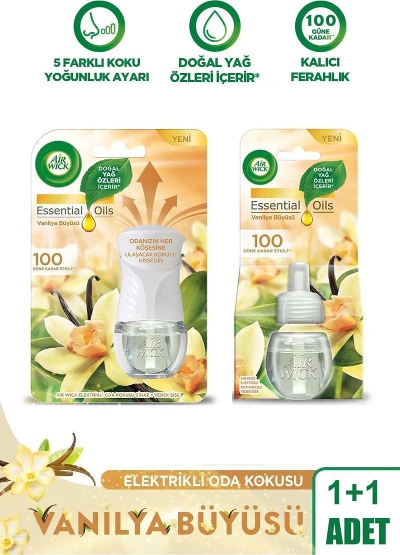 Elektrikli Oda Kokusu Seti Vanilya (1 Kit 1 Yedek)