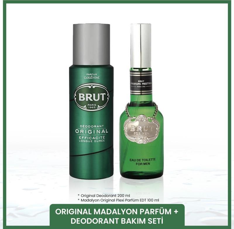 Original Erkek Bakım Seti Madalyon Plexi Parfüm EDT 100 ml, Deodorant 200 ml