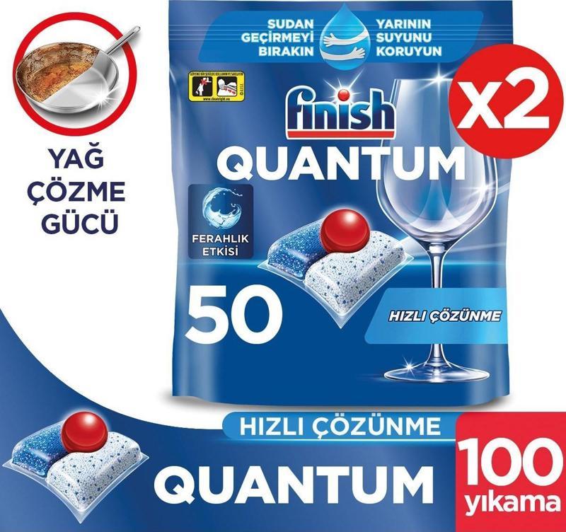 Quantum 100 Tablet Bulaşık Makinesi Deterjanı (50x2)