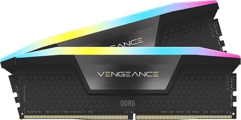 CORSAIR VENGEANCE RGB 64GB (2X32GB) DDR5 6000MHz CL30 AMD EXPO Ram - CMH64GX5M2B6000Z30