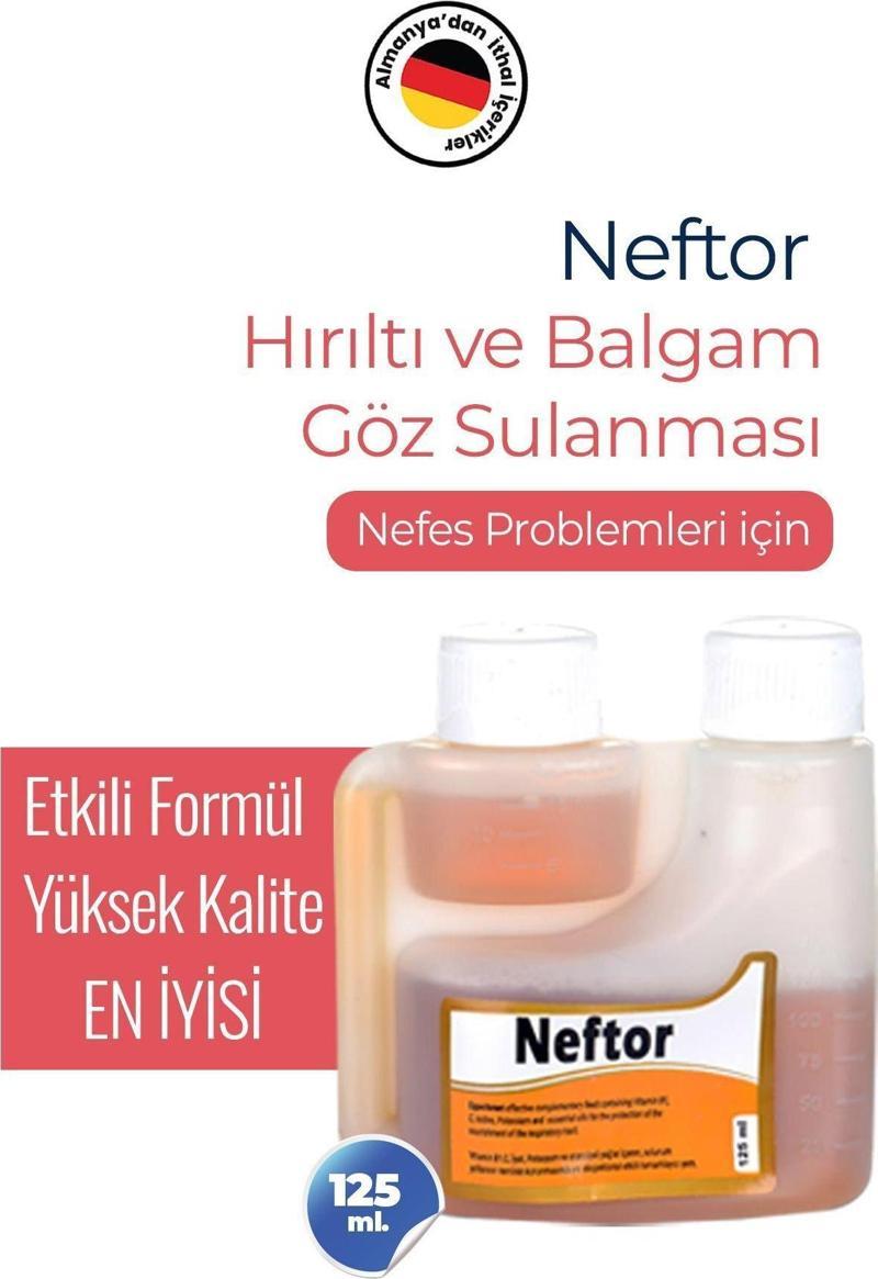 Kuşlar Için Neftor Hırıltı Ve Nefes Ürünü 125 Ml