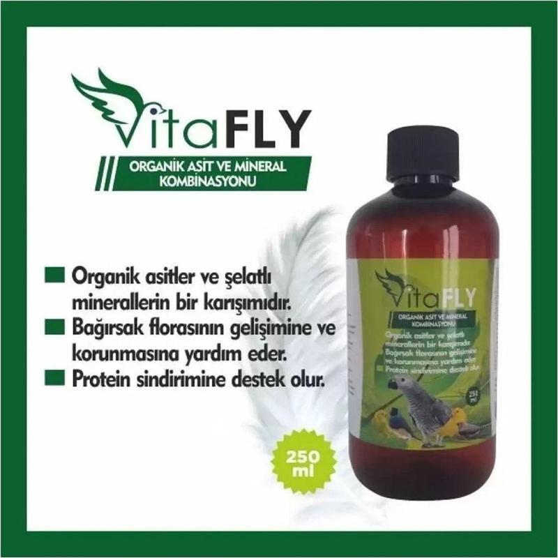 Organik Asit Ve Mineral Kombinasyonu 250 Ml (Kafes Kuşları Için)