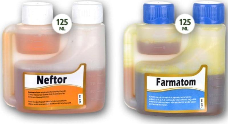 2Li Set Kuşlar Için Farmatom Vitamin Neftor Hırıltı Seti (125Ml)