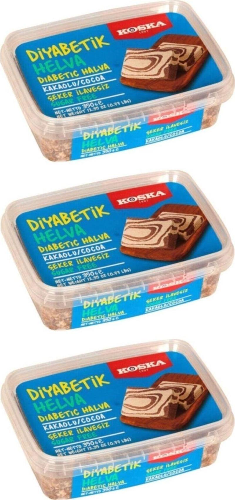 Diyabetik Kakaolu Helva 350Gr 3Lü