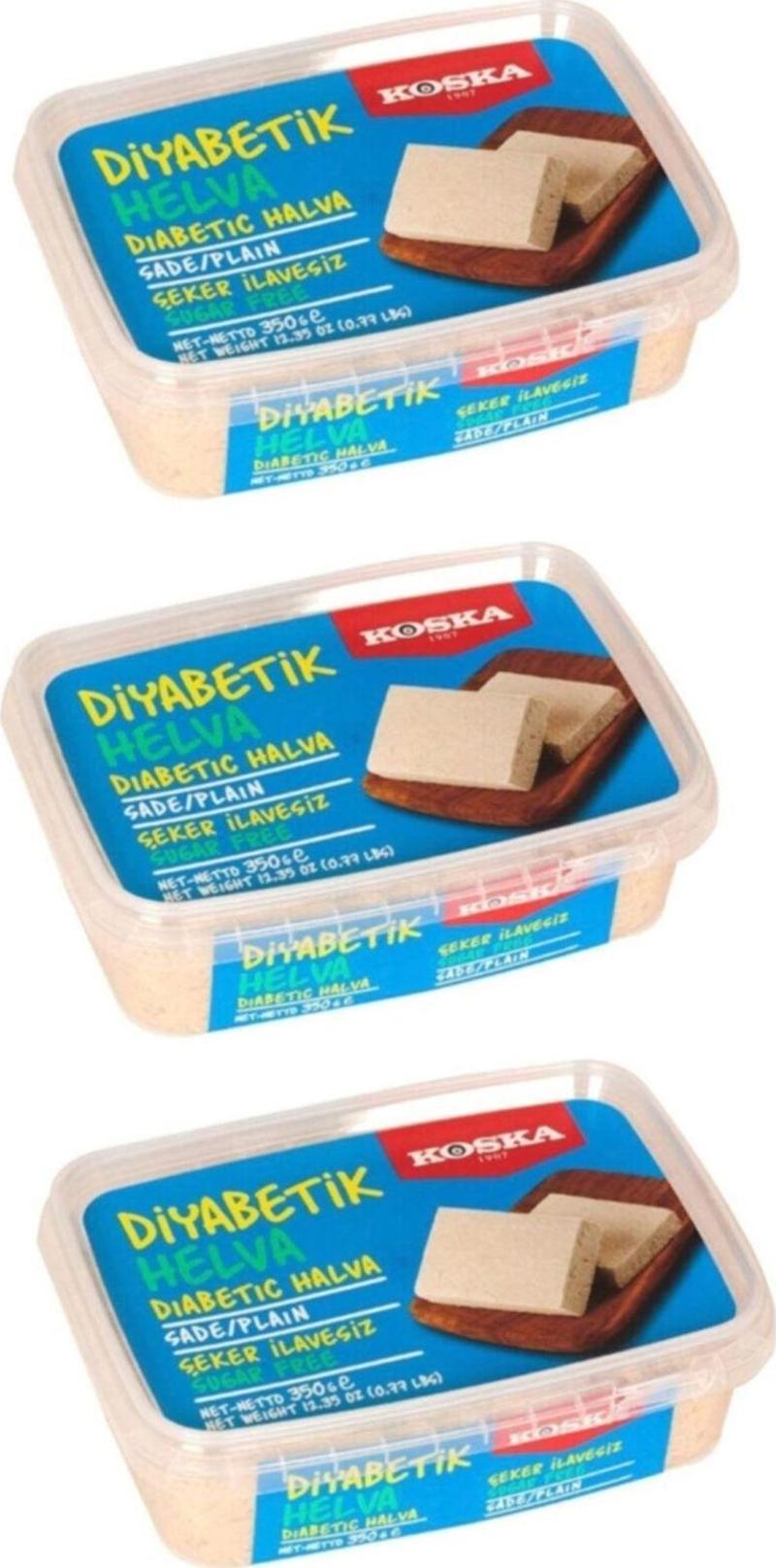 Diyabetik Sade Helva 350 Gr 3Lü