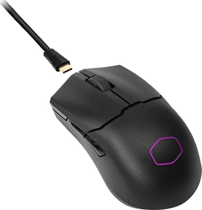 MM712 58GR KABLOSUZ 2.4G/BT ULTRA HAFİF SİYAH RGB OYUNCU MOUSE