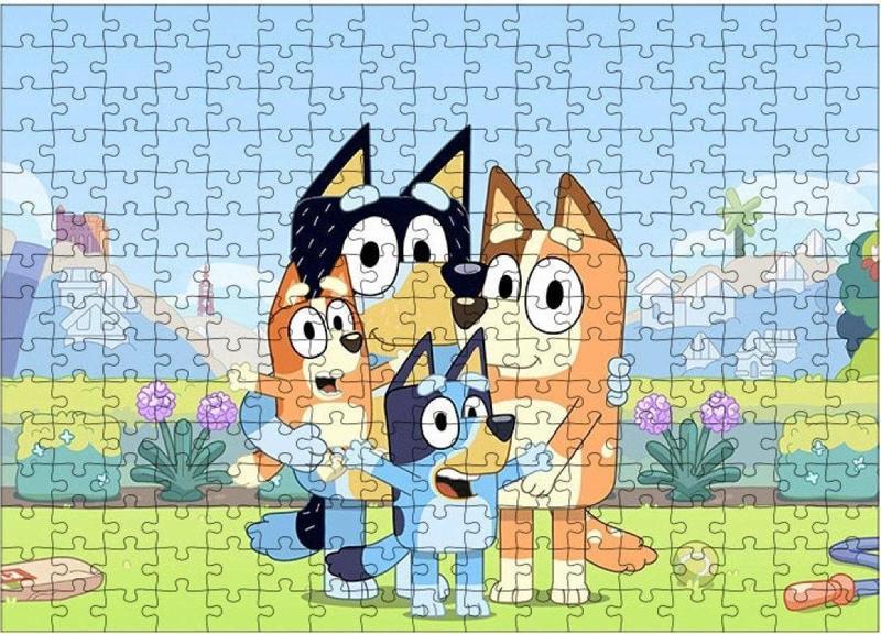 Ahşap Mdf Puzzle Yapboz Bluey 255 Parça 35*50 Cm