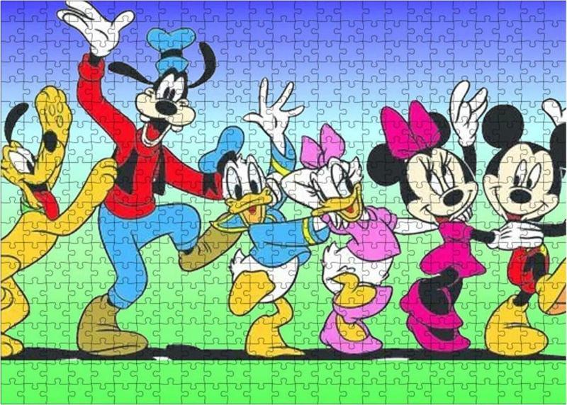 Ahşap Mdf Puzzle Yapboz Çizgi Karakter Dans 500 Parça 50*70 Cm