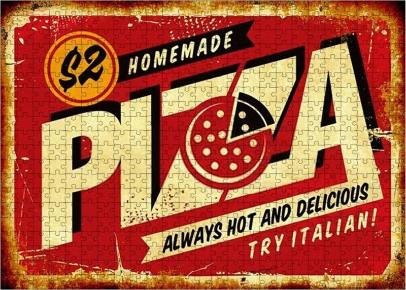 Ahşap Mdf Puzzle Yapboz Ev Yapımı Pizza 500 Parça 50*70 Cm