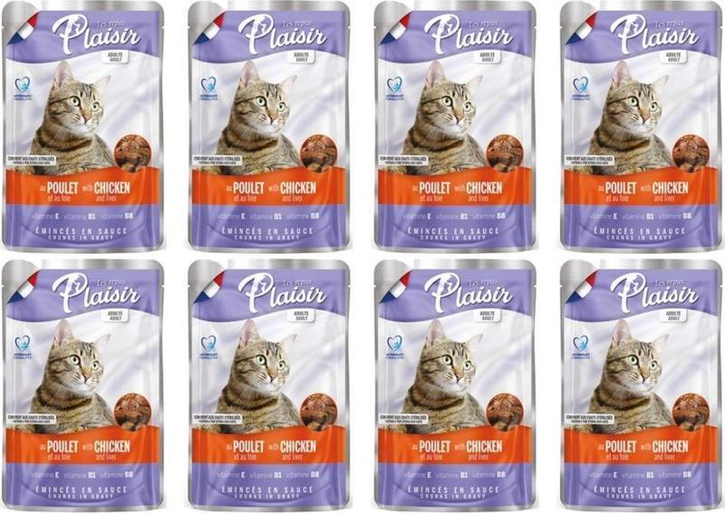 100Gr Pouch Chicken and Liver Tavuk Etli Ciğerli 8Adet Kedi Maması