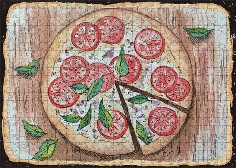 Ahşap Mdf Puzzle Yapboz Sebzeli Pizza 500 Parça 50*70 Cm