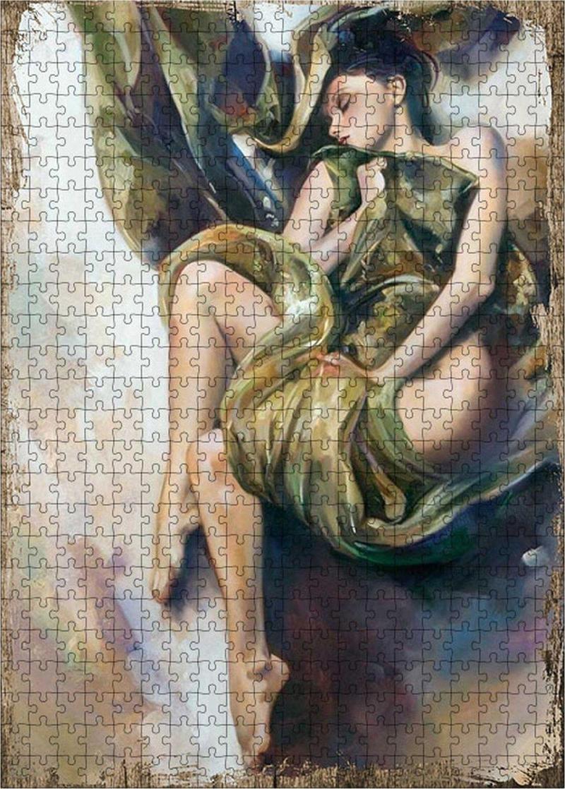 Ahşap Mdf Puzzle Yapboz Seksy Kadın 500 Parça 50*70 Cm