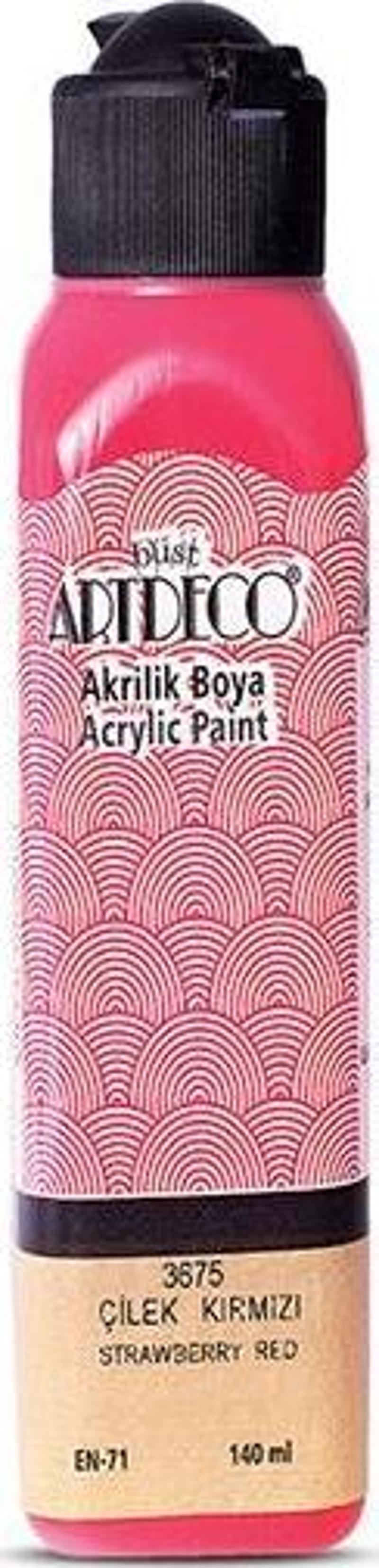 Akrilik Boya 140 ML Çilek Kırmızı 070R-3675