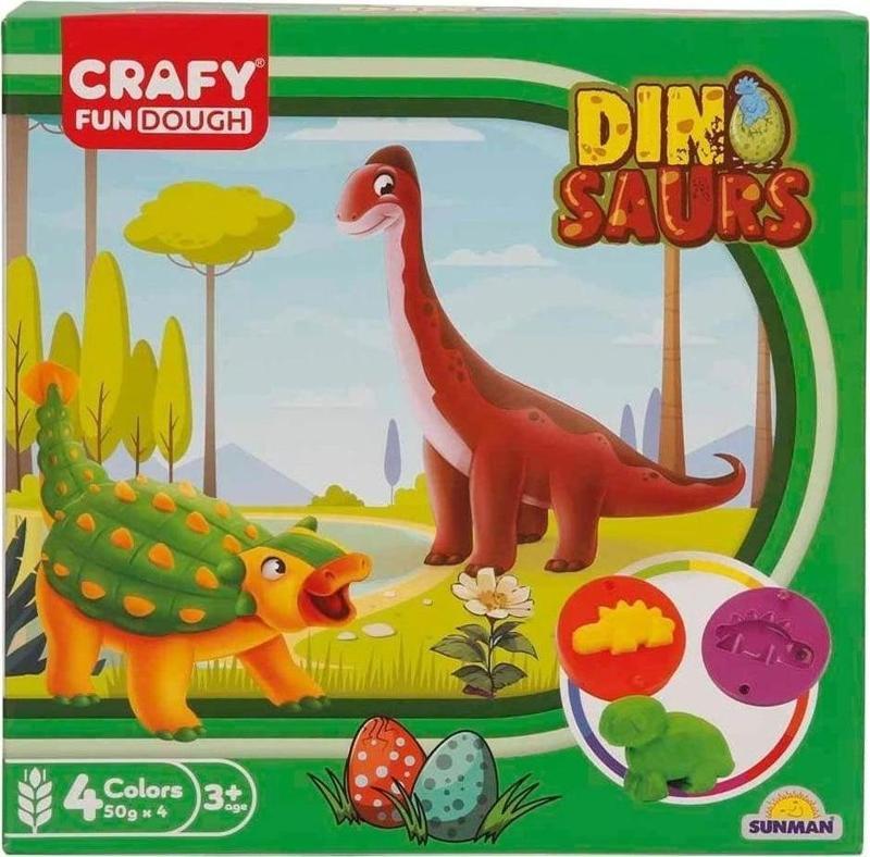 4734 Crafy 14’lü Oyun Hamuru Kalıp Seti – Dinozorlar