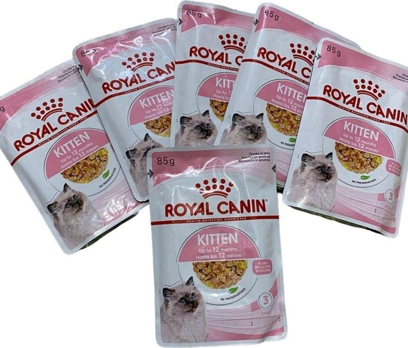 Kitten Jelly Pouch Konserve Yavru Kedi Maması 6X85Gr