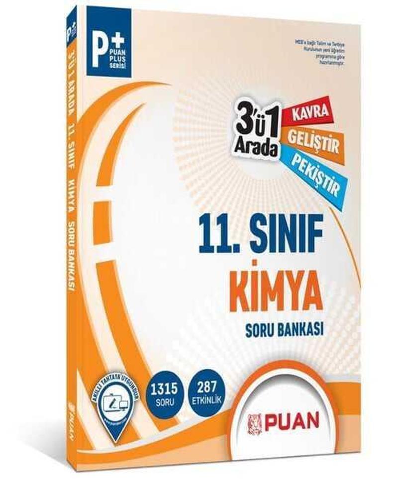 11. Sınıf Kimya 3`ü 1 Arada Soru Bankası Puan Yayınları