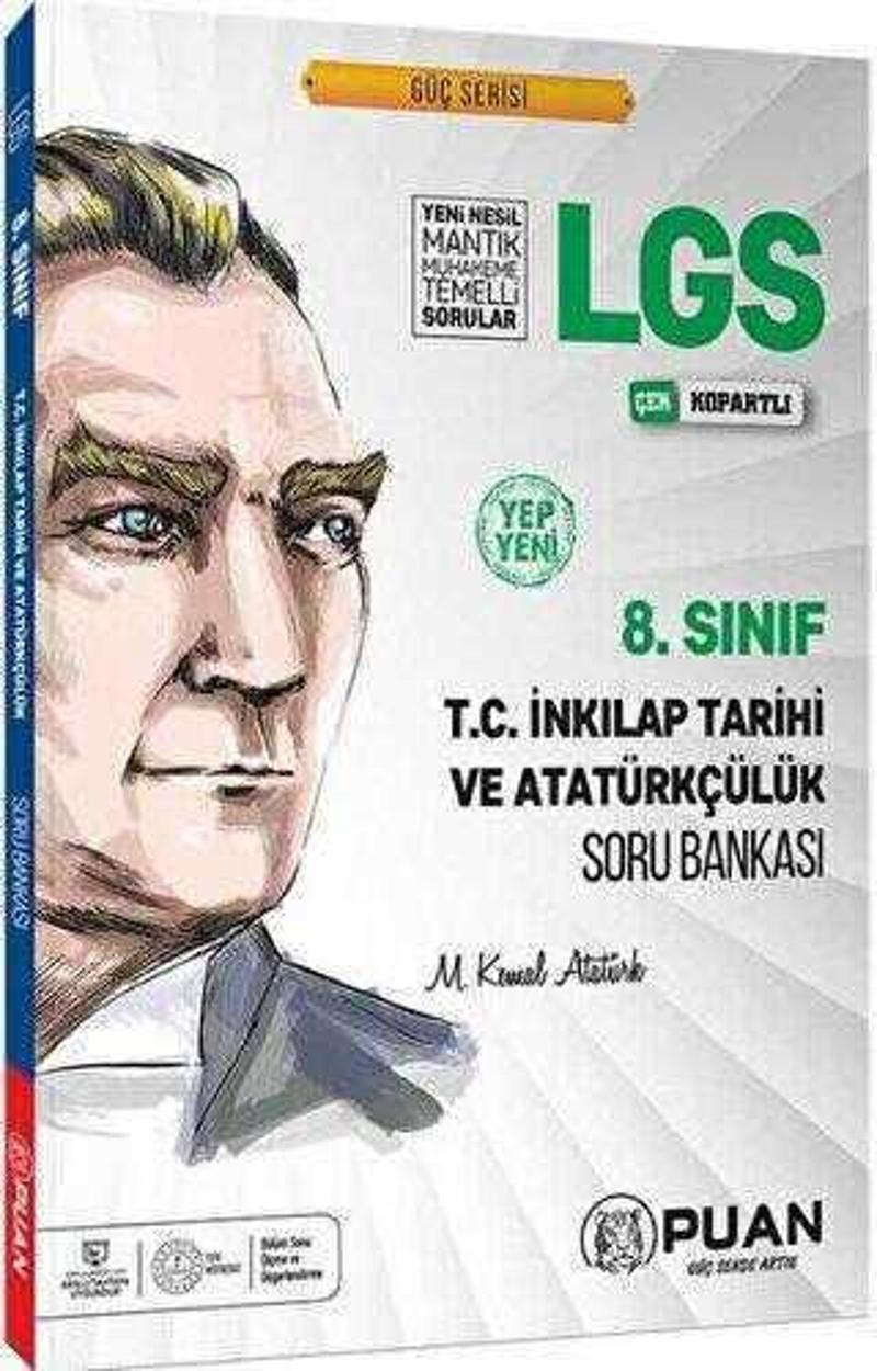 8. Sınıf LGS T.C. İnkılap Tarihi ve Atatürkçülük Soru Bankası Puan Yayınları