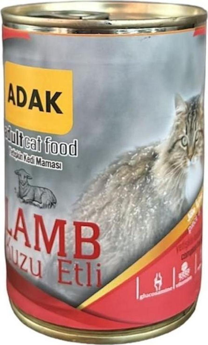 Adak Kuzu Etli Yetişkin Kedi Maması Konservesi 415GR x 24 Adet