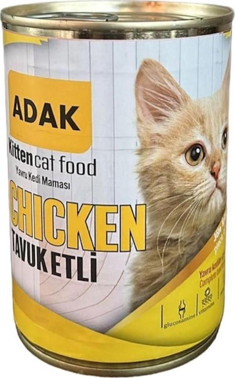 Adak Tavuk Etli Yavru Kedi Maması Konservesi 24 x 415 G