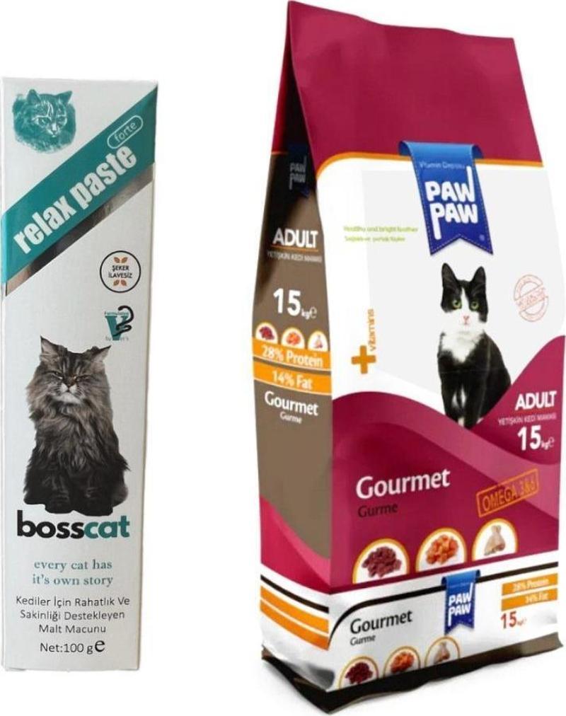 Gourmet Yetişkin Kedi Maması 15 kg + Relax Malt Macunu