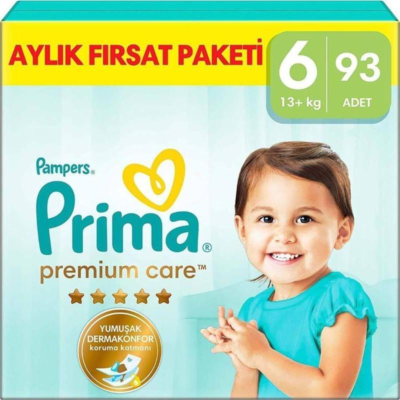 Premium Care Bebek Bezi 6 Beden 93 Adet Aylık Fırsat Paketi