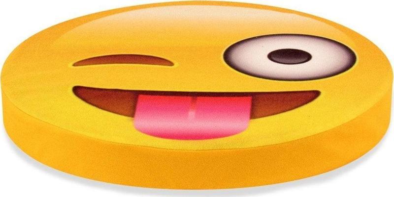 Şımarık Emoji Tasarım Daire Yastık Minder