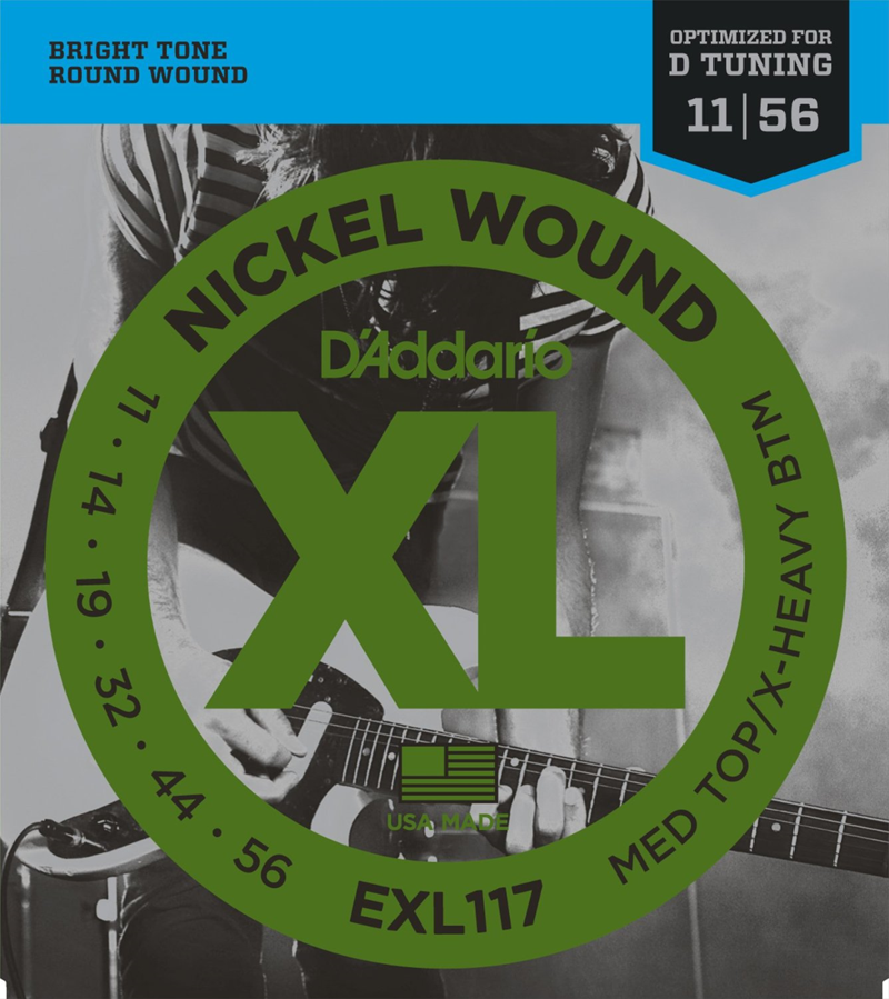 EXL117 ELEKTRO GİTAR TEL SETİ, XL, 11-56, OPTIMIZED FOR D