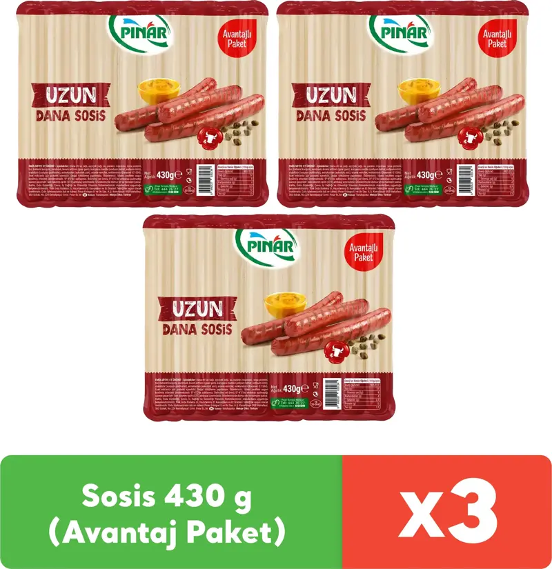 Dana Sosis 430 g (Avantaj Paket) x 3 adet