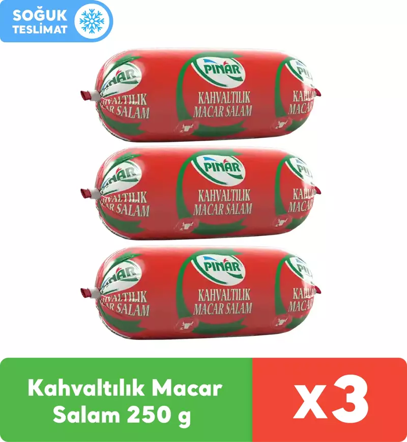 Kahvaltılık Dana Macar Salam 250 g x 3 Adet