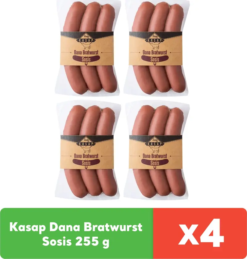 Kasap Dana Bratwurst Sosis 255 g x 4 adet