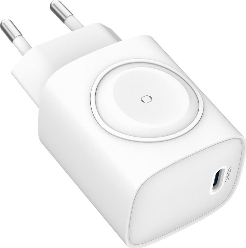 Charger Active Usb-C Gan Charger Kablosuz Özellikli 22W Beyaz Hızlı Şarj Adaptörü