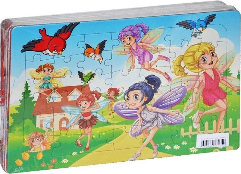 LC073 Orta Boy Frame Boyamalı Puzzle 9 Model