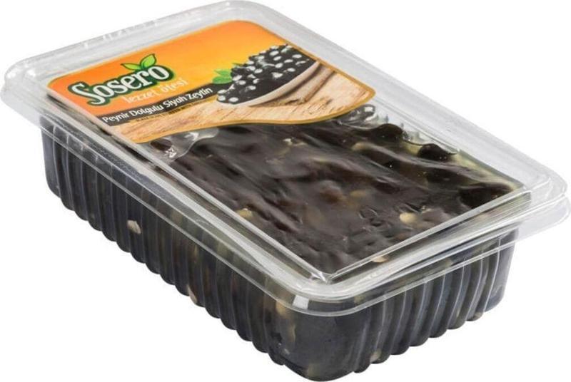 Peynir Dolgulu Siyah Zeytin 1250 Gr Tabak