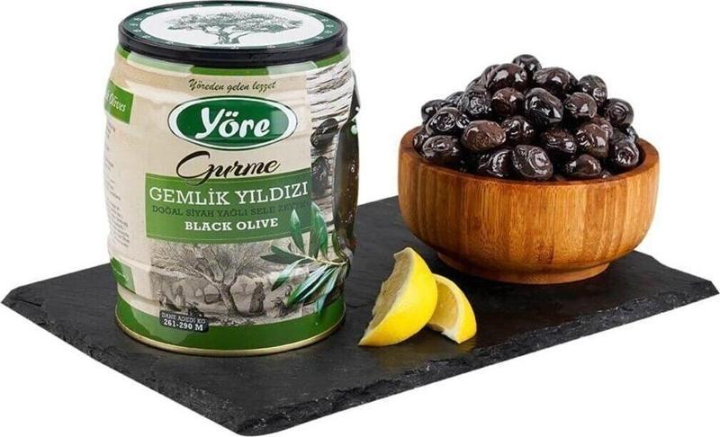 Gemlik Yıldızı Yağlı Sele Jumbo Siyah Zeytin 750 Gr Teneke