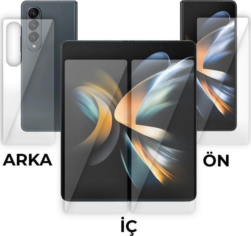 Samsung Galaxy Z Fold 3 Ön-Arka Hayalet Darbe Emici HD Ekran Koruyucu Kaplama