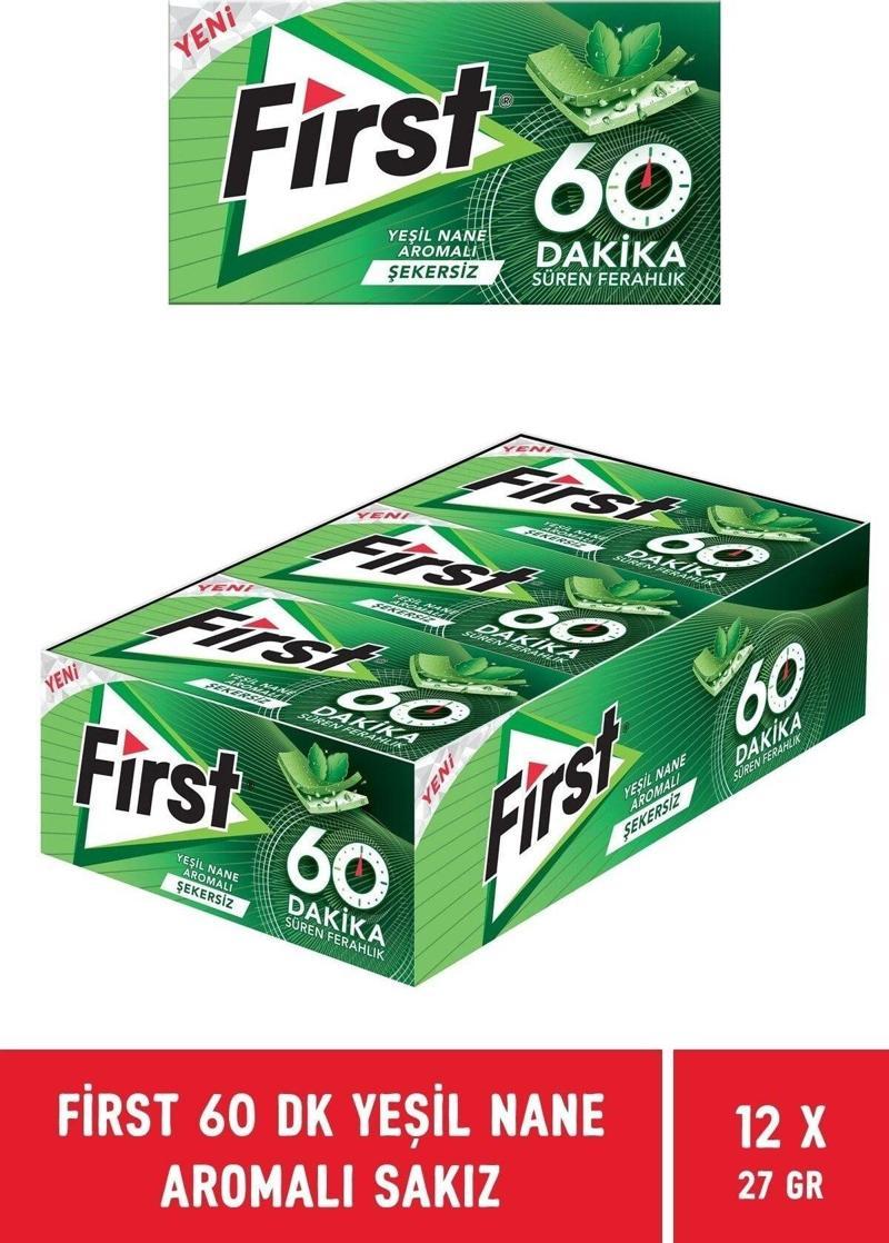 First Sensations 60 Dakika Yeşil Nane Aromalı Sakız 27 Gr - 12 Adet